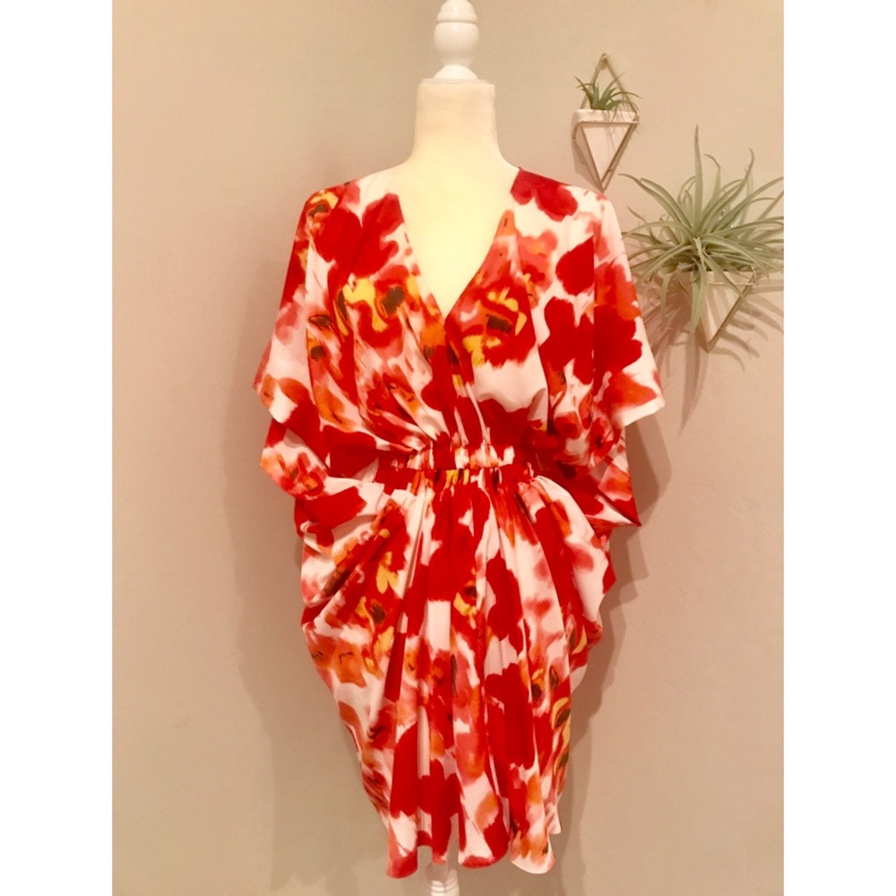 Miguelina Alexis Caftan Dress Pomegranate XS